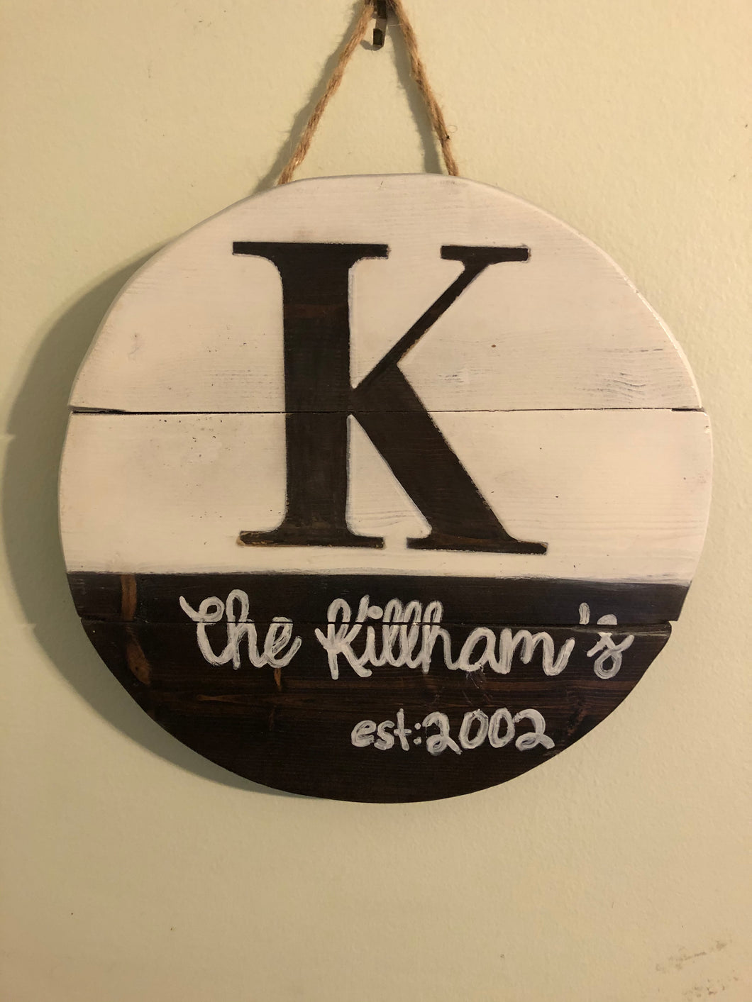 Custom name sign