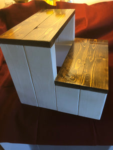 Custom made farm house step stool