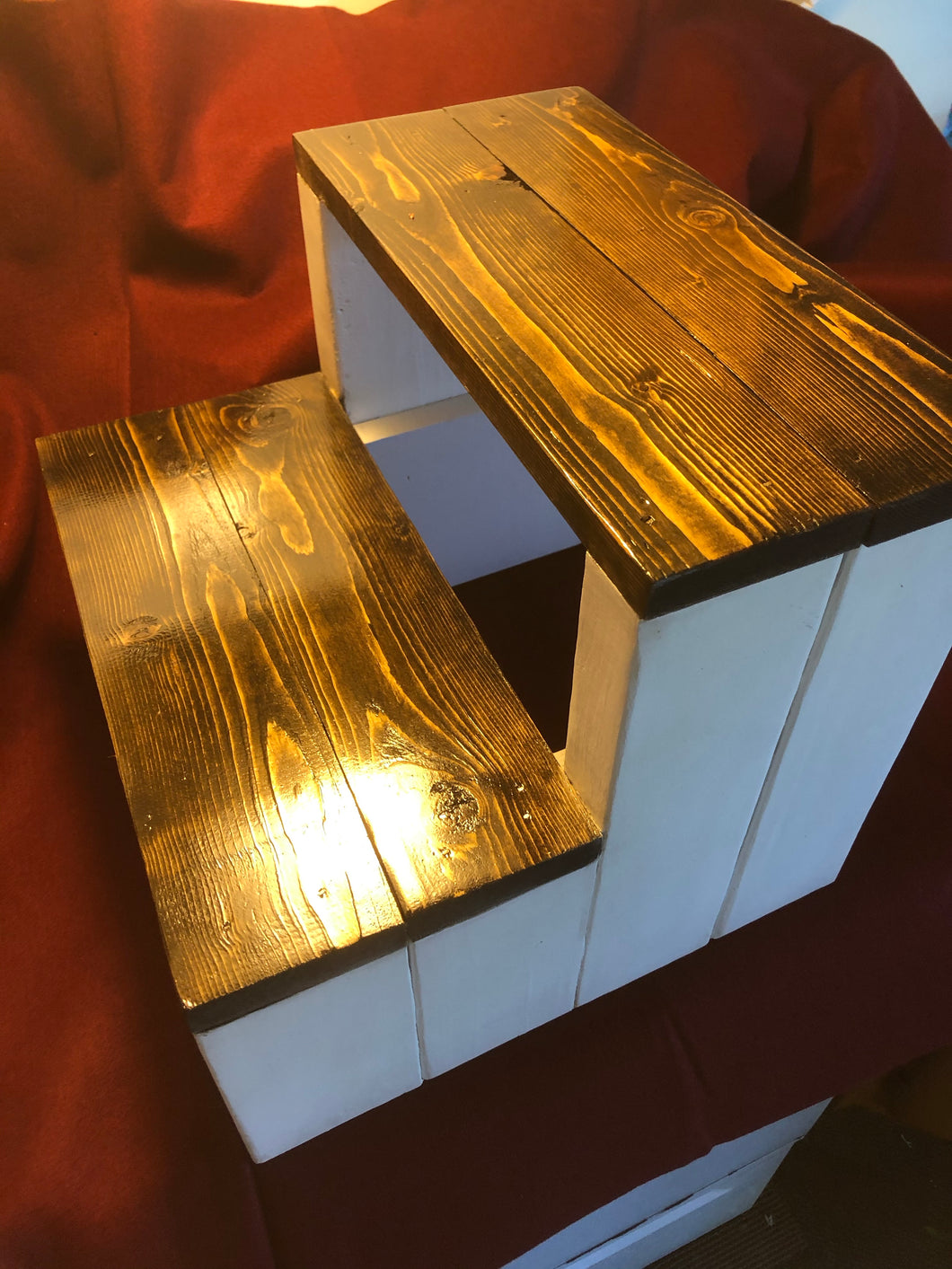 Custom made farm house step stool