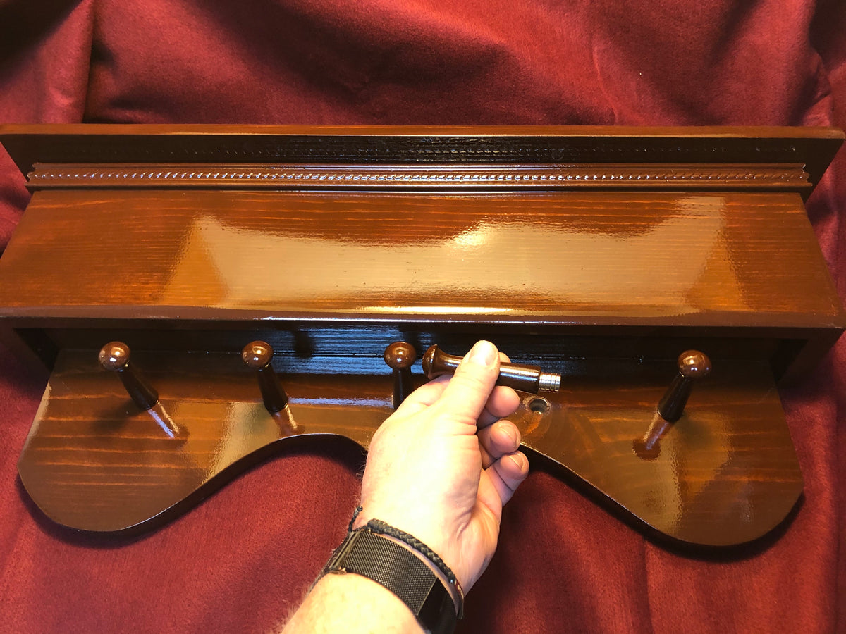 Coat rack concealment (mahogany color) – Invisible Woodworks